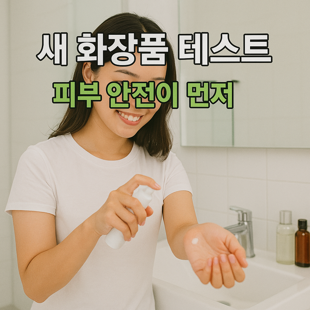 새 화장품 테스트와 피부 안전 확인