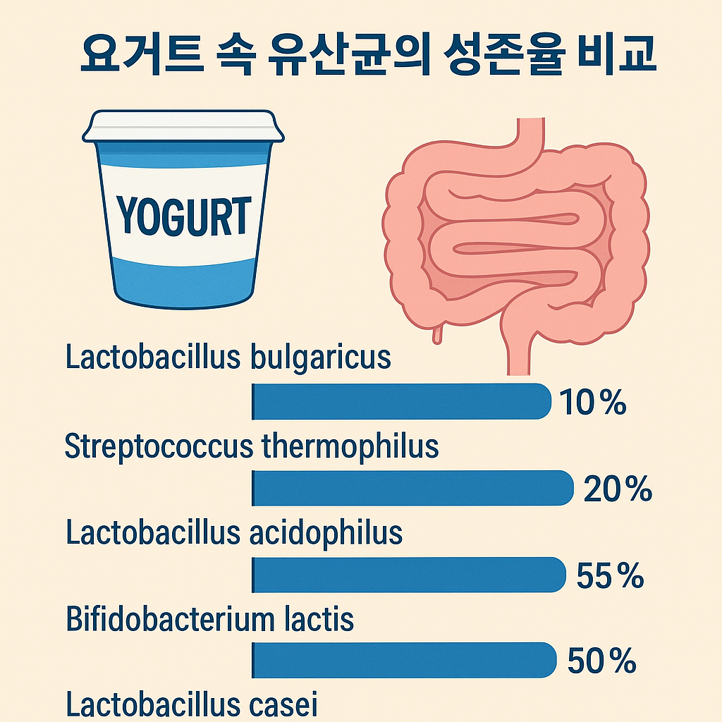 요거트 속 유산균의 생존율 비교 관련 사진