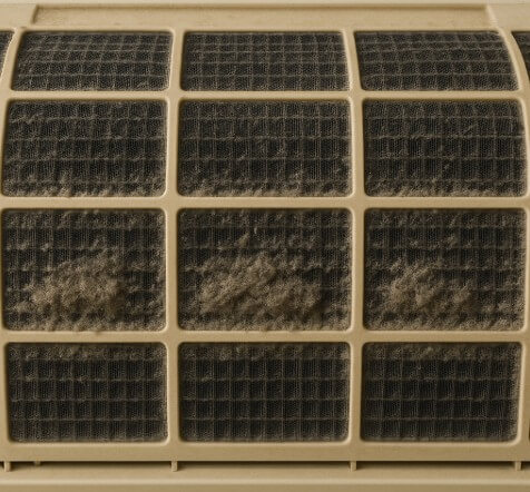 에어컨 필터의 먼지 이미지