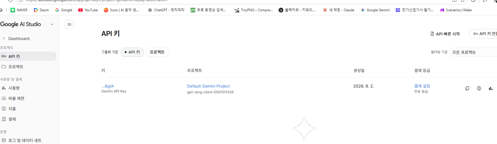구글 Gemini API Key 발급