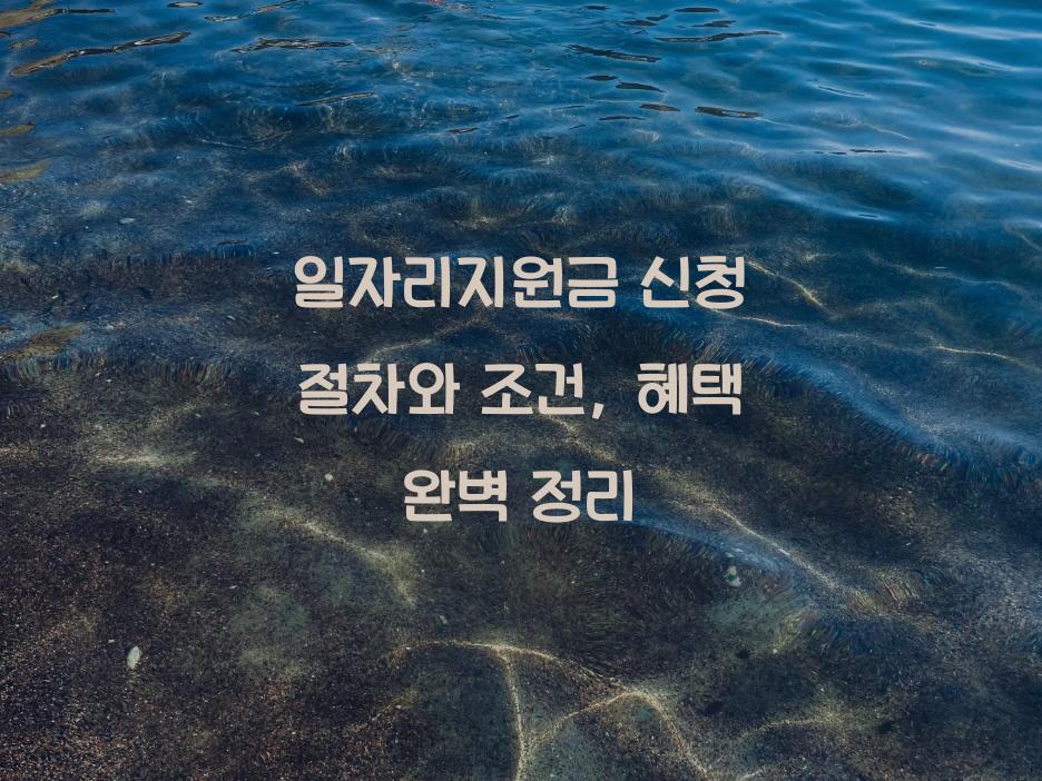 일자리지원금