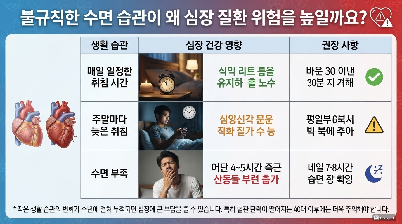 취침 시간이 심장병 위험을 높이는 이유
