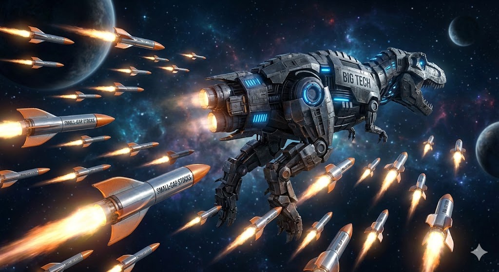 거대한 공룡 같은 빅테크 뒤에서 작지만 강한 엔진을 단 중소형 로켓들이 날아오를 준비를 하는 모습