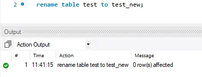 RENAME TABLE 사용 결과