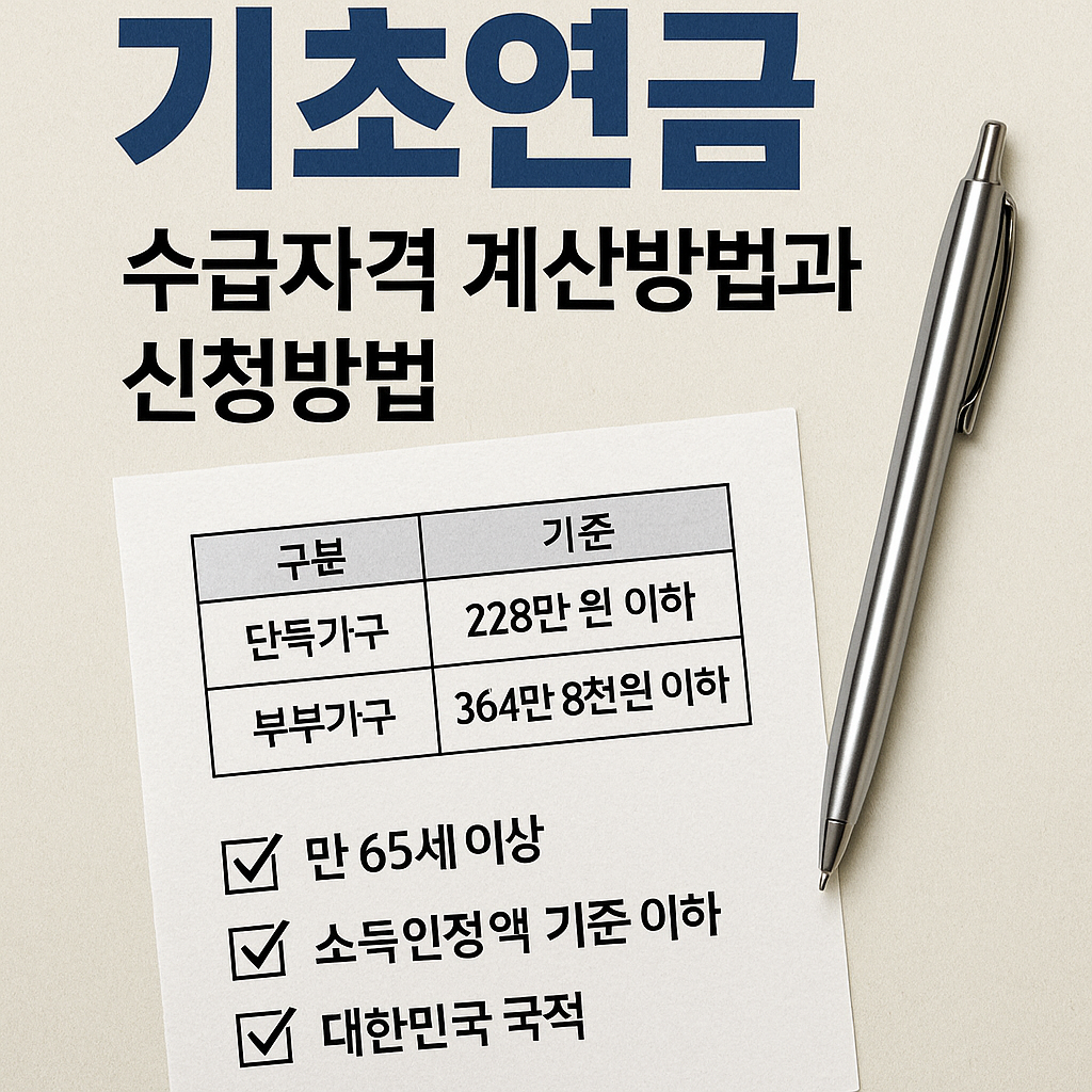 기초연금 수급자격 확인과 계산방법