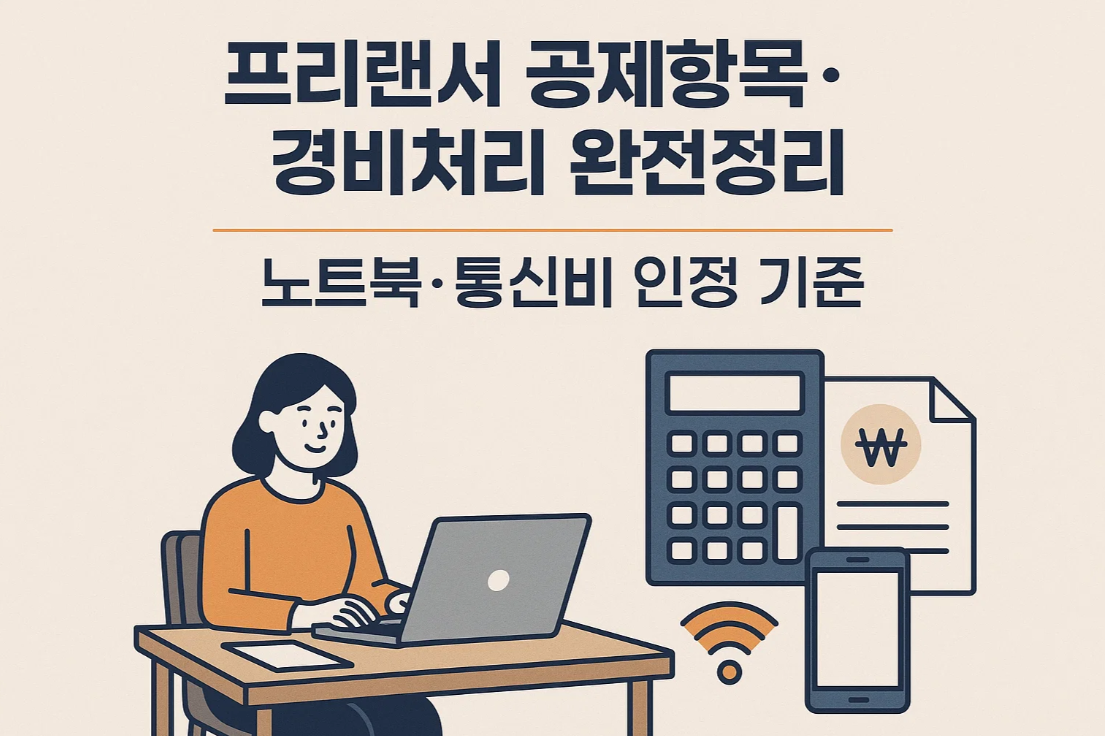 프리랜서 공제항목·경비처리 완전정리│노트북·통신비 인정 기준