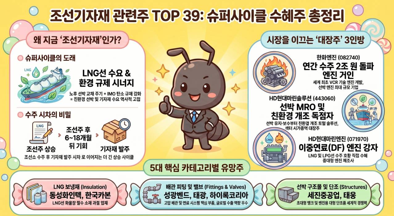 조선기자재 관련주 슈퍼사이클 테마 정리