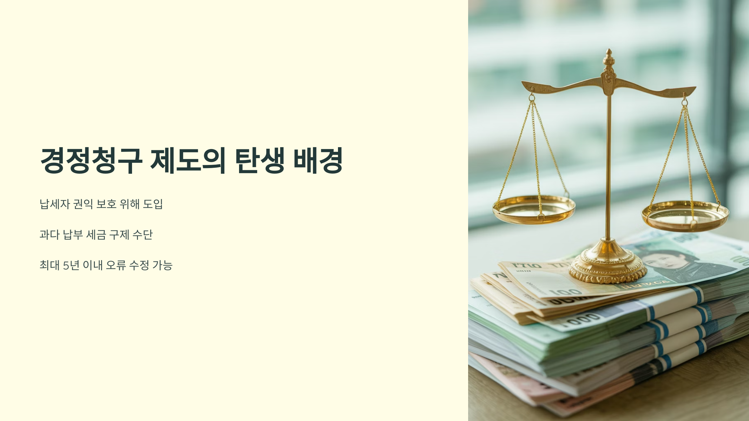 경정청구 제도의 탄생 배경