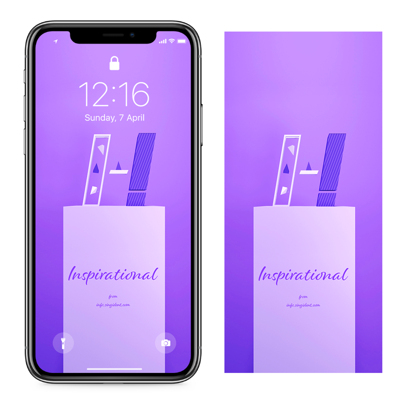 07 알파벳H C - Inspirational 아이폰보라색배경화면