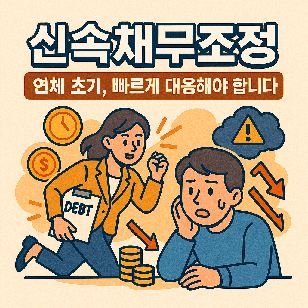 신속채무조정 제도를 안내하는 일러스트