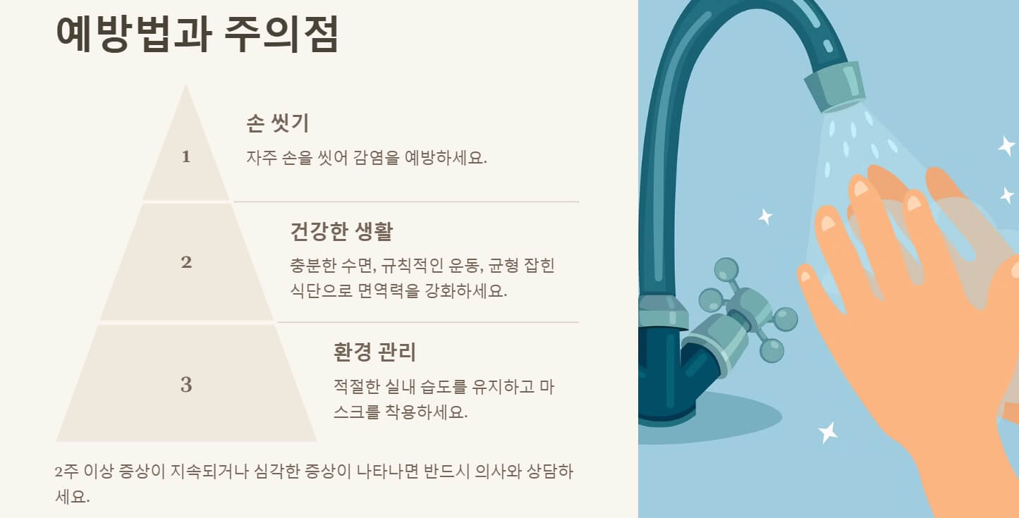 콧물 감기 빨리 낫는법