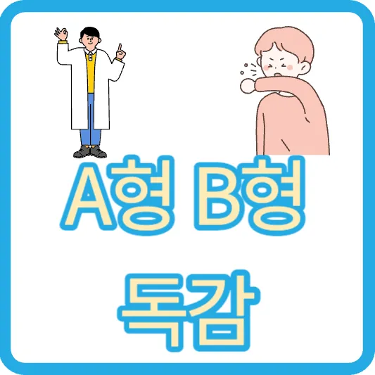 A형독감 B형독감 증상 차이 A형 B형 독감 전염 예방 치료 인플루엔자