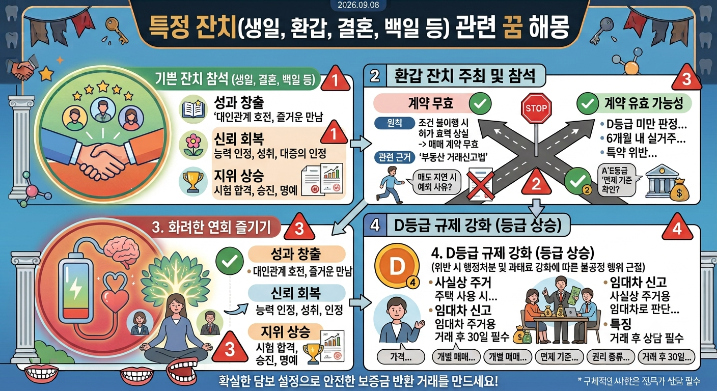 특정 잔치(생일, 환갑, 결혼, 백일 등) 관련 꿈
