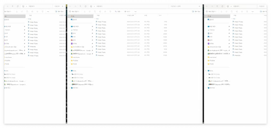 파워토이 FancyZones 창 분할 레이아웃 예시 화면