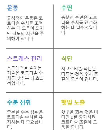 코르티솔 수치를 효과적으로 관리하는 방법은?