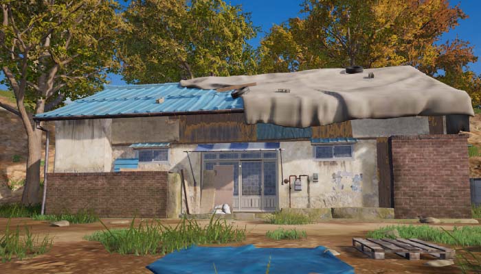 비밀의 방이 숨겨져 있는 건물 이미지