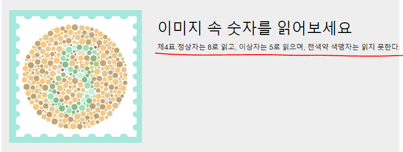 색맹 테스트