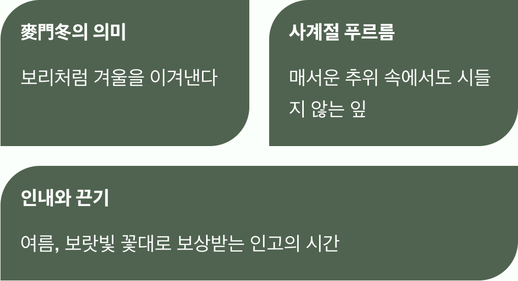 겨울을 이겨낸 인내의 약속