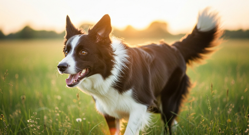 보더콜리 개 사진