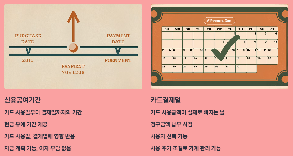 신용공여기간과 카드결재일