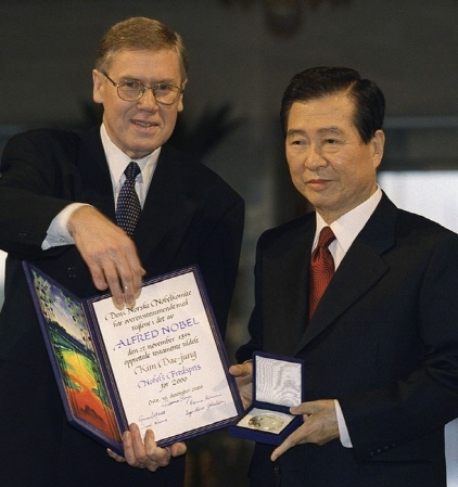 2000년 10월 노벨 평화상 81번째 수상자 김대중 사진 / 출처 : 월요신문