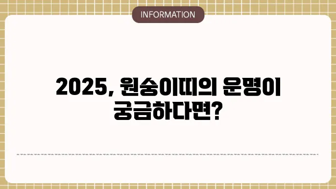 2025년 원숭이띠 신년운세