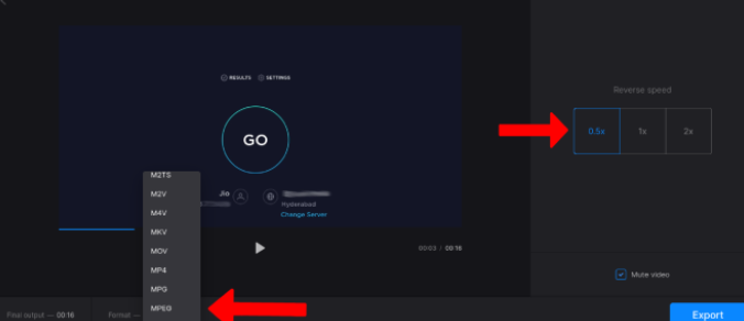 Clideo-비디오-되감기