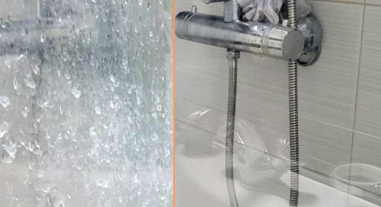 샤워부스 물때 제거1