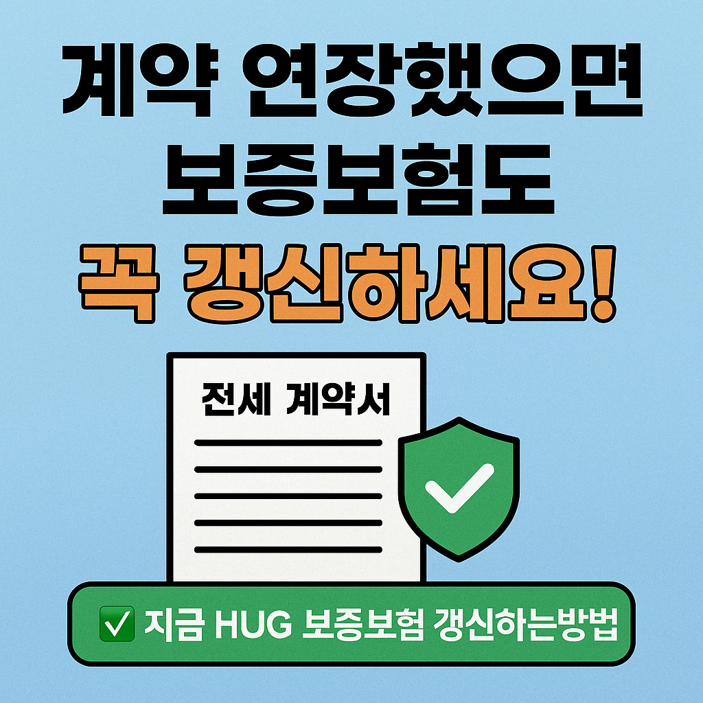 전세보증보험갱신하는법