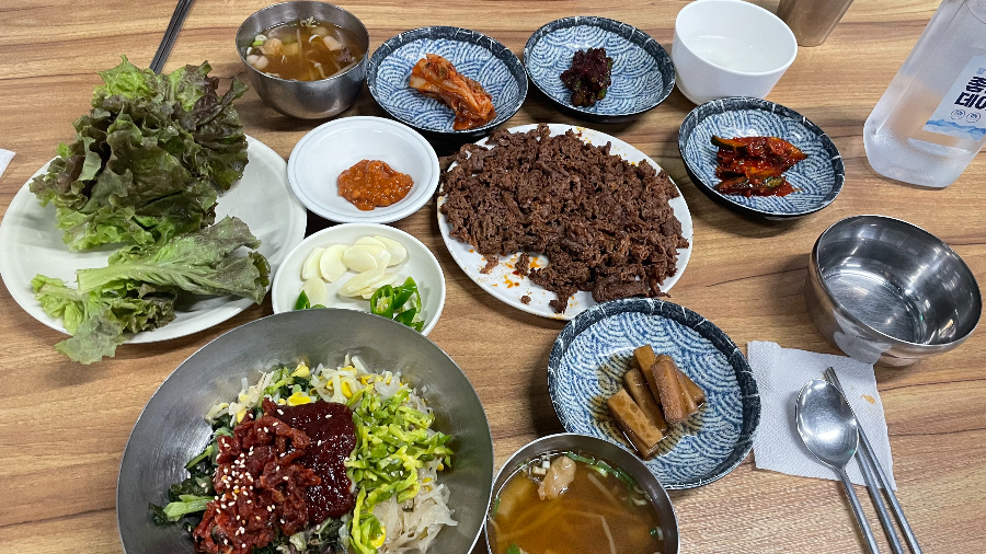 진주 천수식당 육회비빔밥, 석쇠불고기 추천