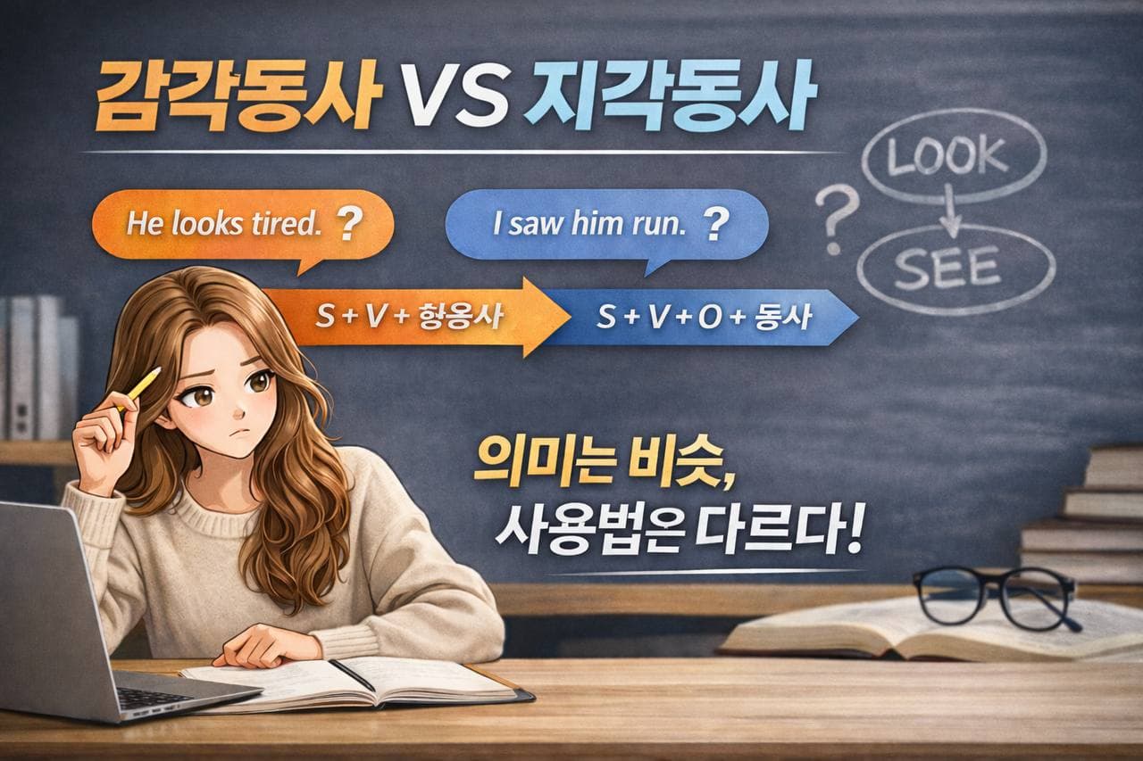 감각동사 2 : 감각동사 VS 지각동사