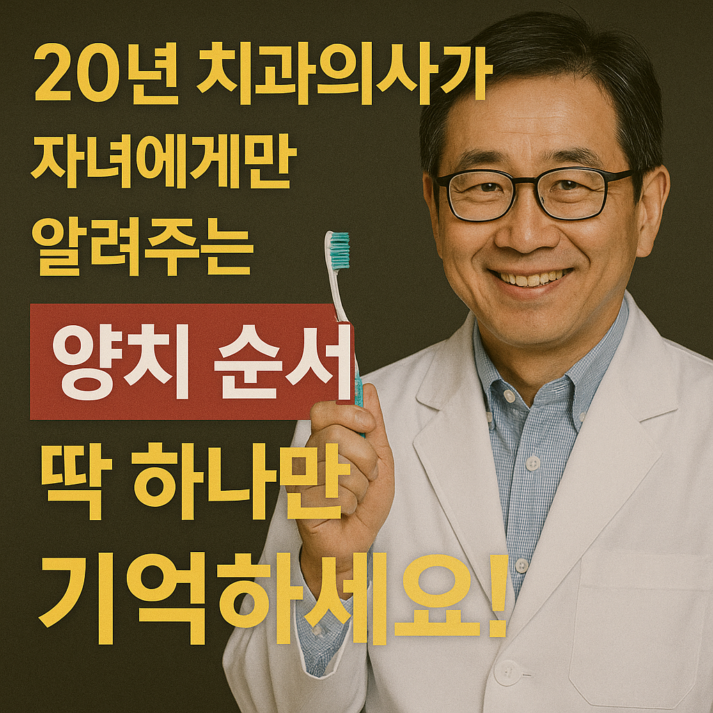 20년 치과의사가 알려주는 양치 순서