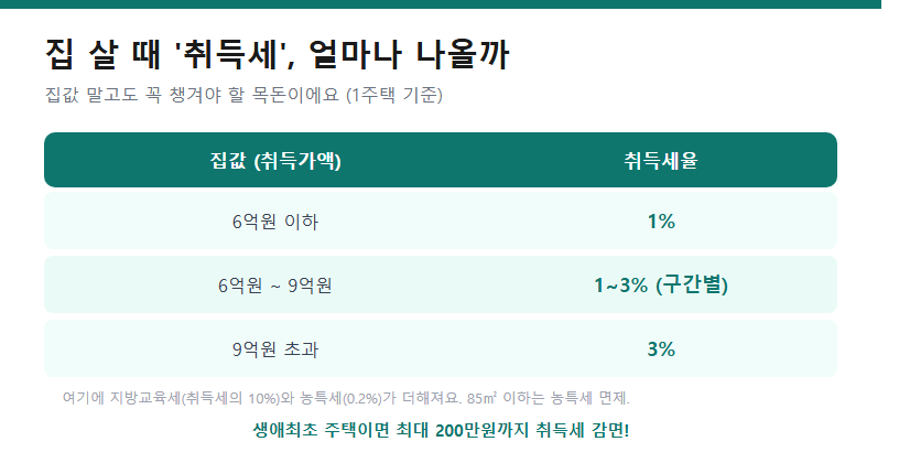 집 살 때 '취득세', 얼마나 나올까