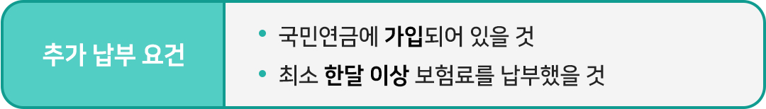 #국민연금 추가 납부 요건