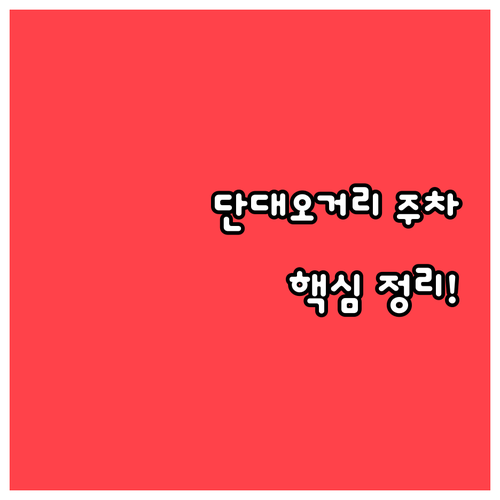 단대오거리역 인근 공영주차장 총정리 ..