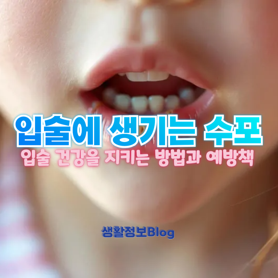 입술에 수포가 생기는 이유!