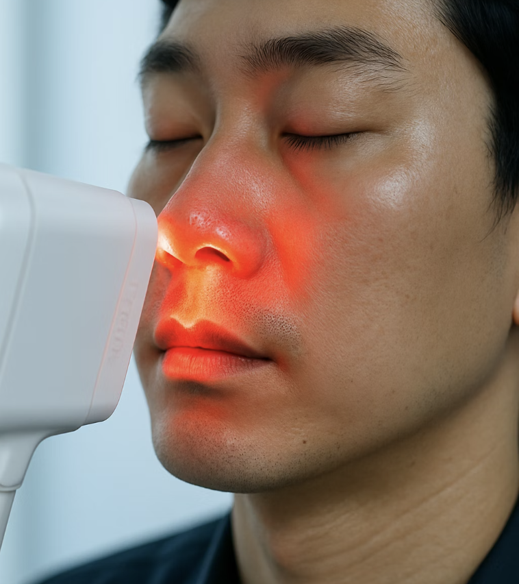 코에 쏘는 빨간 불빛&amp;#44; 정체가 뭘까?