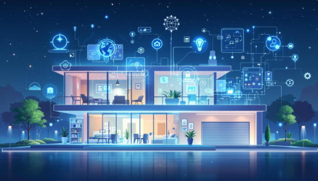 스마트 홈 기술에 대한 이미지입니다.