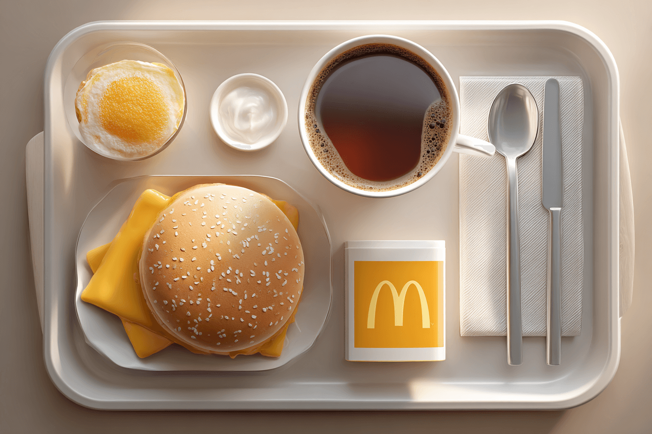 맥도날드-트레이에-준비된-세트-메뉴-이미지