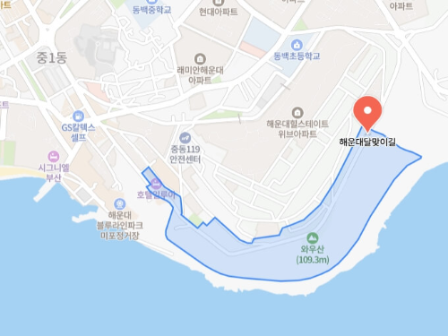 달맞이길 지도와 위치