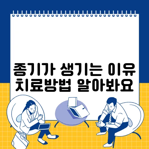 종기가 생기는 이유 치료방법 알아봐요