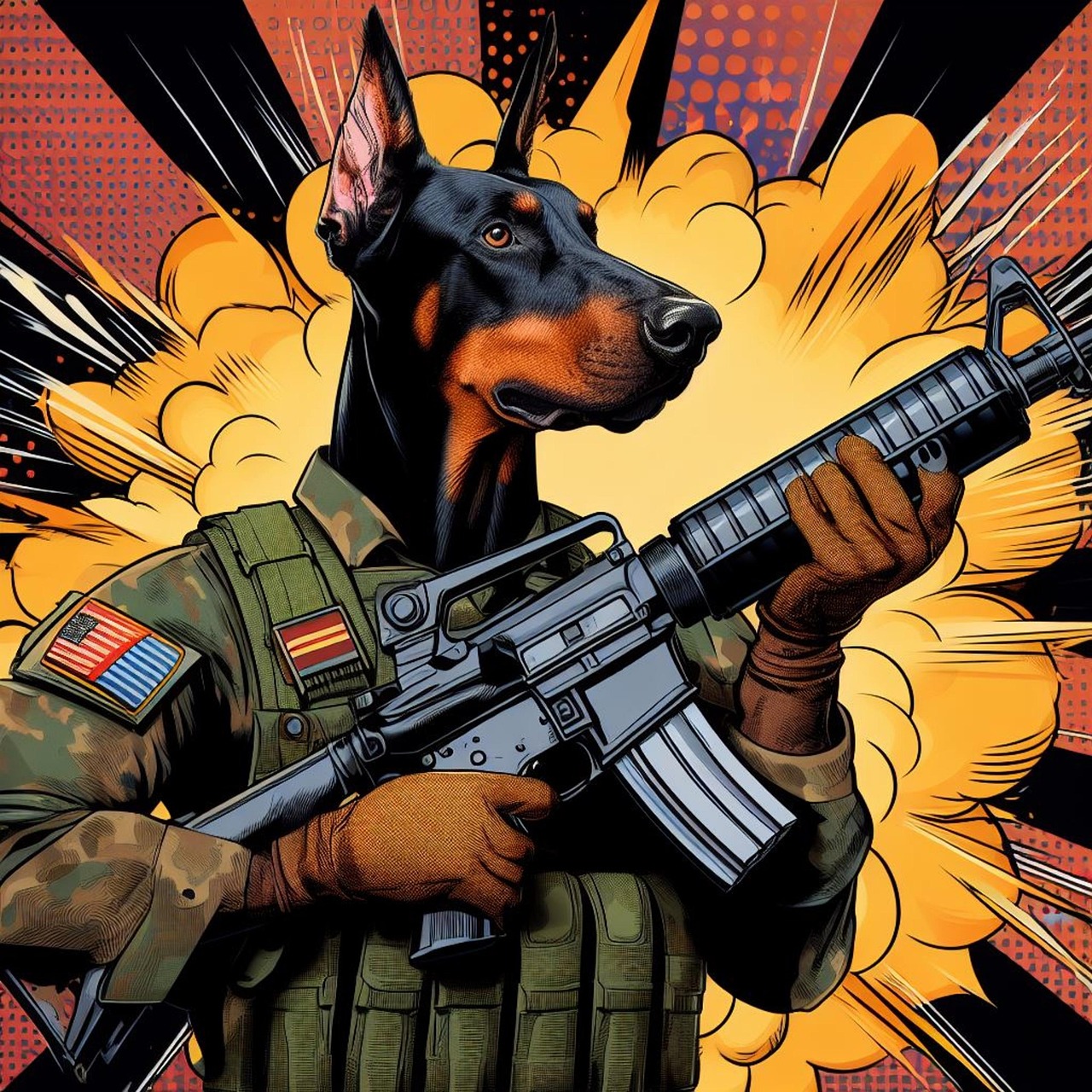 액션 영화와 밀리터리와의 관계에 대한 이미지