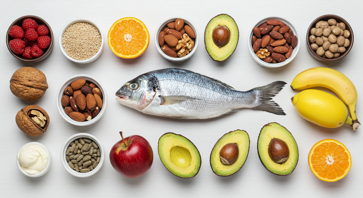 비타민b, 비타민c, 코엔자임 q10 사진