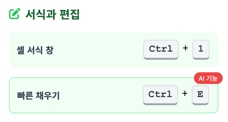 엑셀 서식과 편집 인포그래픽