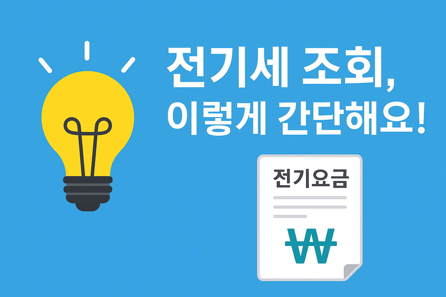 전기세 조회 이렇게 하세요 이미지