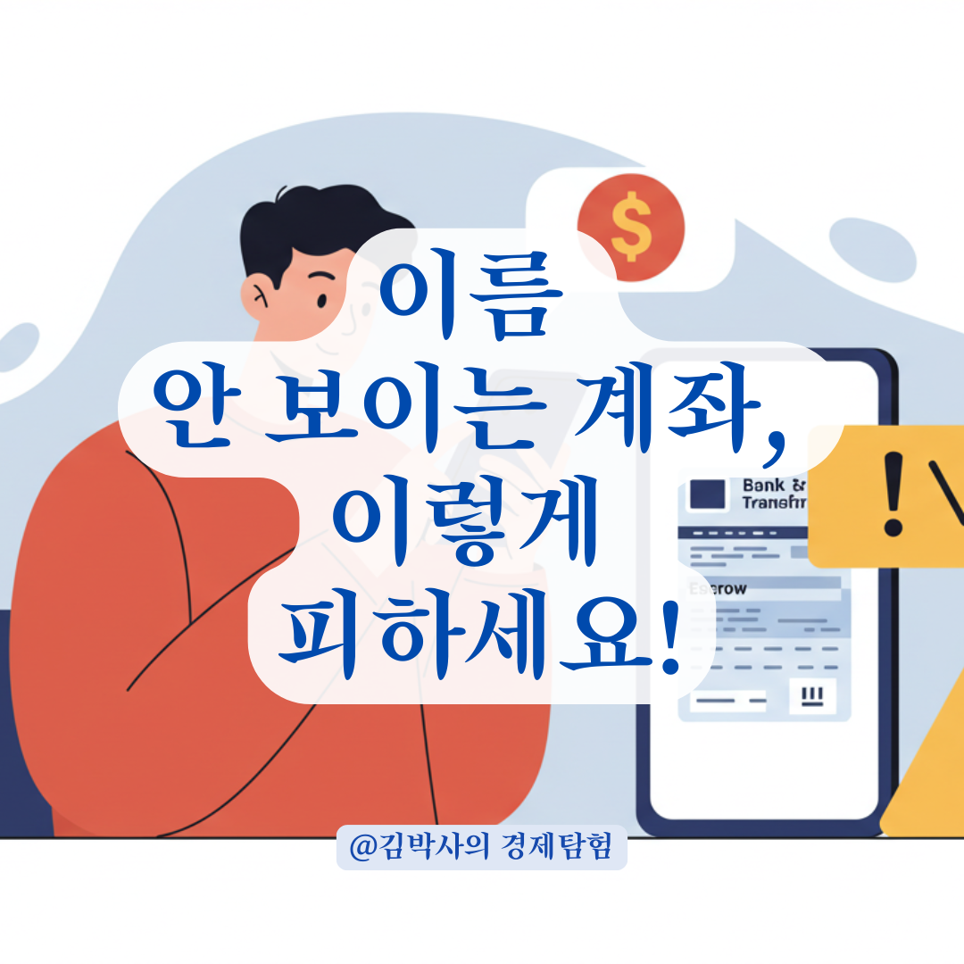 이름 안 뜨는 계좌로 송금해도 될까? 중고거래 사기 예방법 정리. 🔒