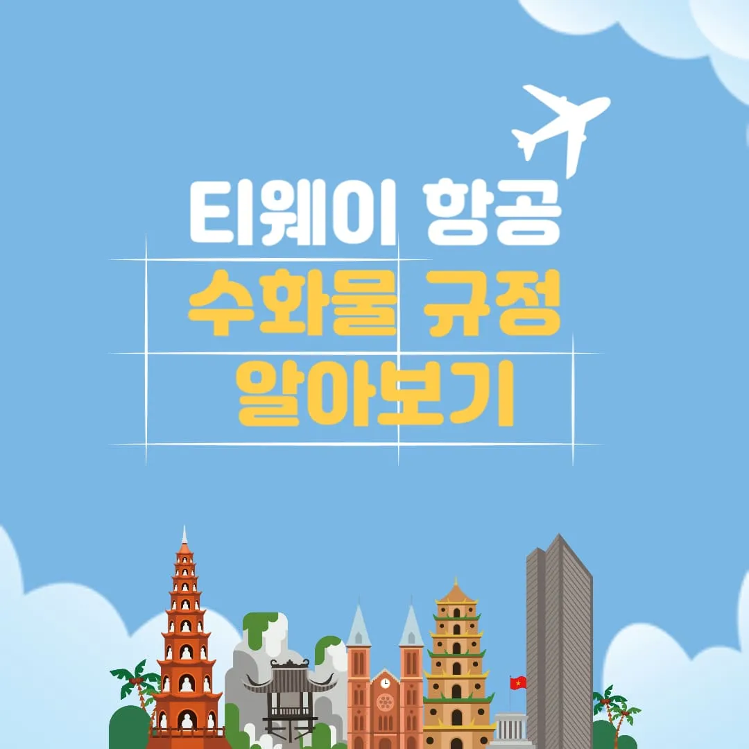 티웨이항공 수화물 및 기내 수화물 총정리 제목