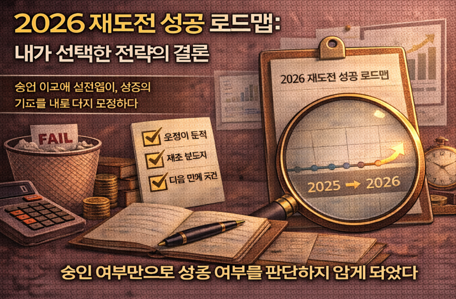 애드센스 승인 여부를 넘어 새로운 성공 기준을 정의하는 블로그 운영 전략 이미지, 실패를 분석 가능한 경험으로 전환한 과정 시각화