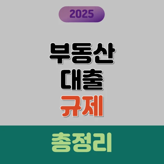 부동산 대출규제 총정리: DSR부터 지역, 지방, 전세까지 완벽 정리 (2025년 기준)