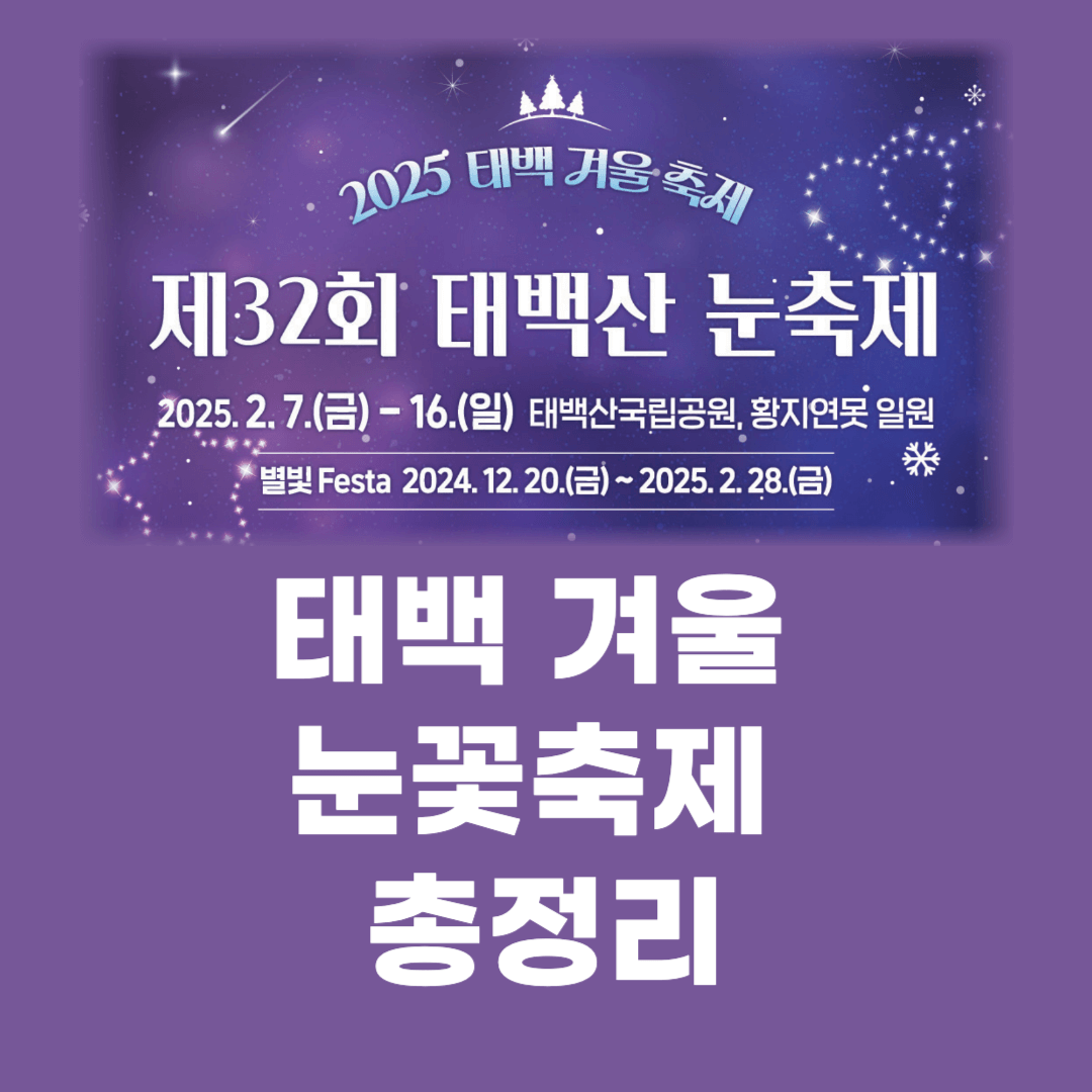 태백산 눈꽃축제 일정 주차 예매